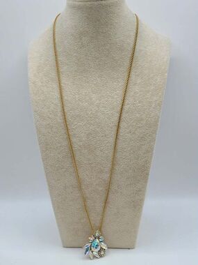 J Crew Clear Crystal Long Cluster Pendant